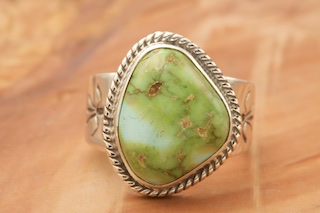 Genuine Sonoran Turquoise Sterling Silver Navajo Ring